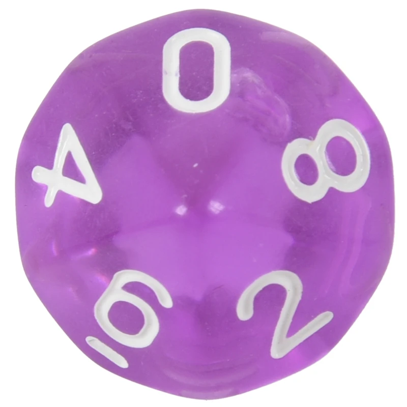 10-Dices D10 10-сторонняя игральная кость из драгоценного камня для РПГ Подземелья и Драконы настольные игры прозрачный синий