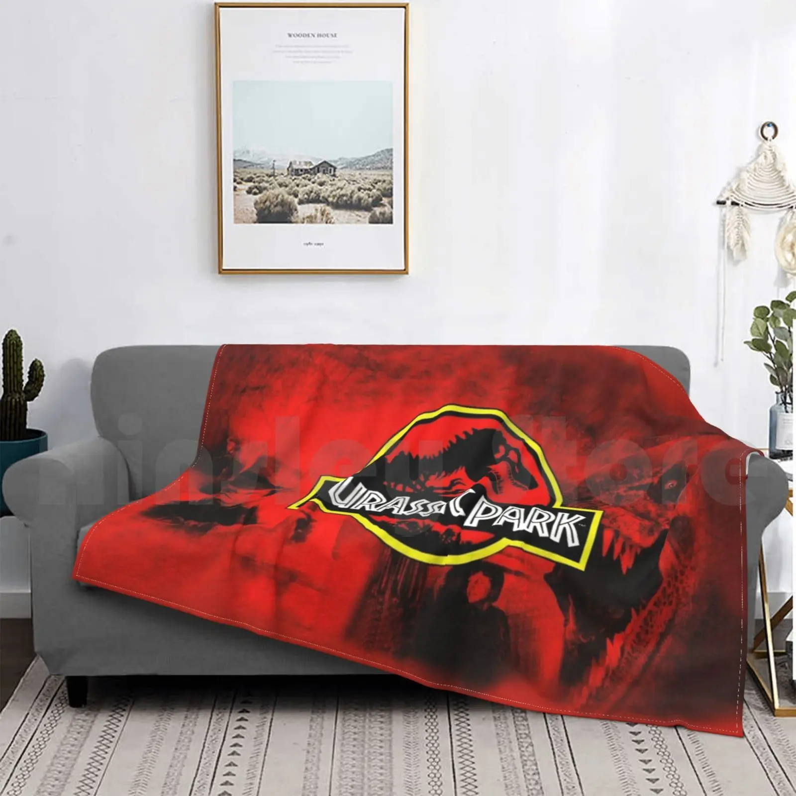 

Jurassis Park Blanket Fashion Custom World Velociraptor Raptor Dinosaur Jeff Goldblum Dna Velociraptor