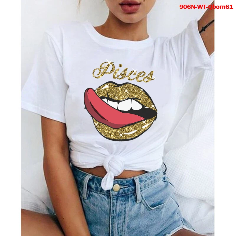 

Женская футболка с коротким рукавом, круглым вырезом и принтом в стиле Харадзюку