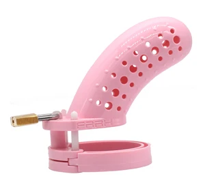 Пластиковый Мужской Пояс верности, пористая клетка для пениса с кольцами 5 размеров, латунный замок, бирки с цифрами, секс-игрушки, кольцо для пениса, мужские товары для секса