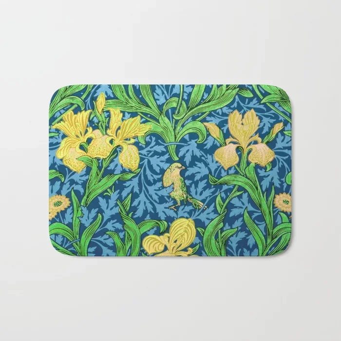 Скандинавский Коврик для двери желтый и синий кобальтовый коврик ванной