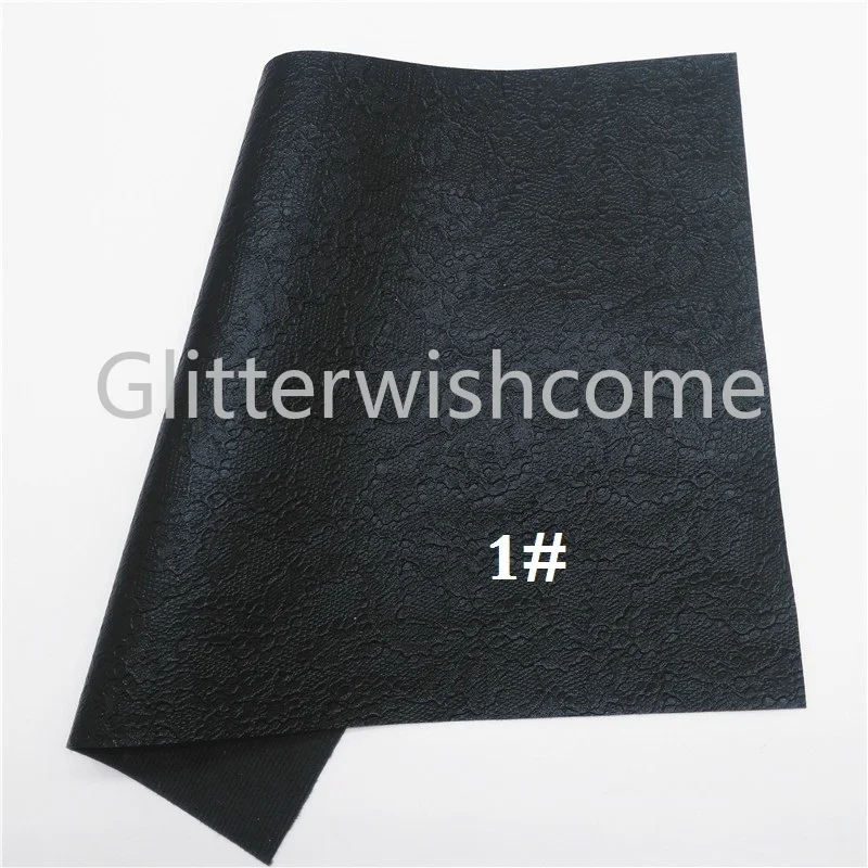 Glitterwishcome 21X29 см A4 размер винил для бантов кружево тиснение искусственная ткань, синтетическая искусственная кожа листы для бантов, GM608A