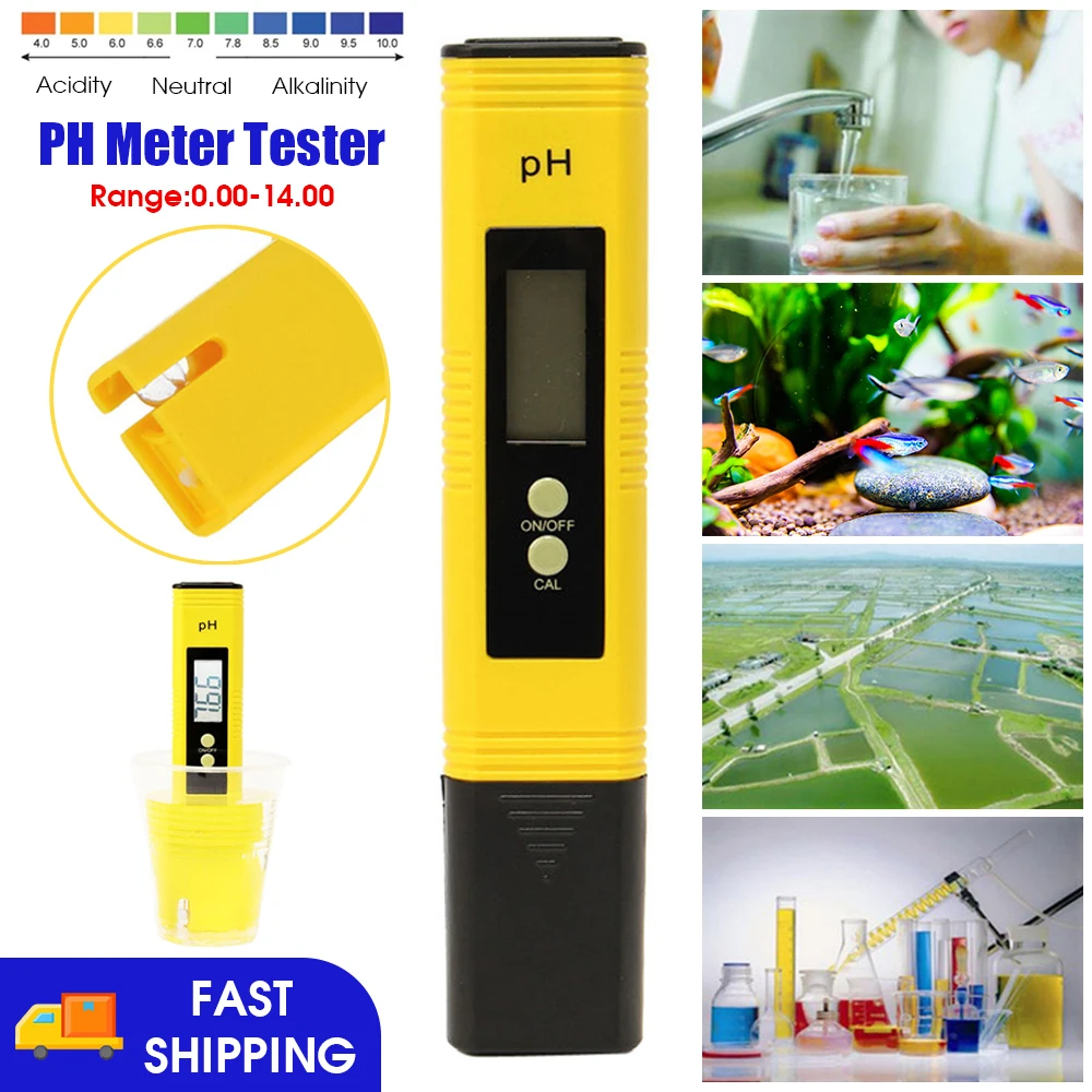 Portable Digital LCD Pen PH Meter Tester Aquarium Pool Water Monitor Wine Urine Automatic Calibration for Swimming | Инструменты