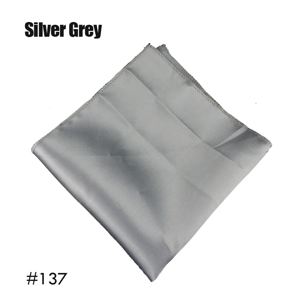silver grey 100 шт./лот, Свадебный декор, 19 дюймов, Золотой/розовый/синий/бежевый, атласная Салфетка для стола, для дня рождения, для вечеринки, квадратная, складная, тканевая, для банкета, для салфеток - Цвет: silver grey