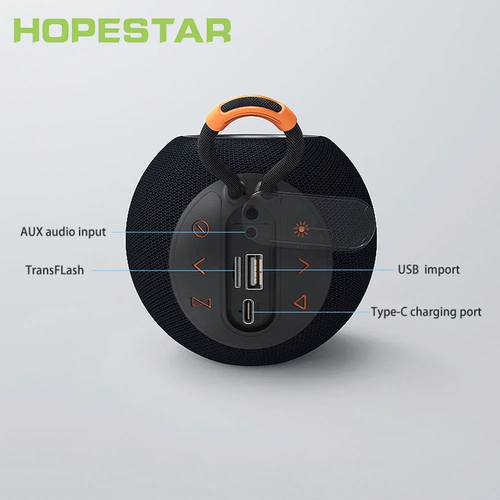 HOPESTAR H52 Mini Bluetooth Speaker Portable Caixa De Som Sound Box Subwoofer Homepod Wireless For Computer Music TF Card USB FM |
