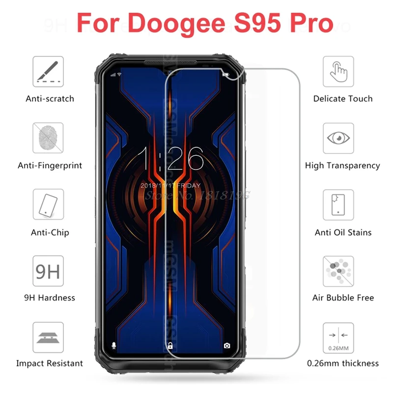 2 шт. Для Doogee S95 Pro закаленное стекло защитное для экрана на Защитная пленка