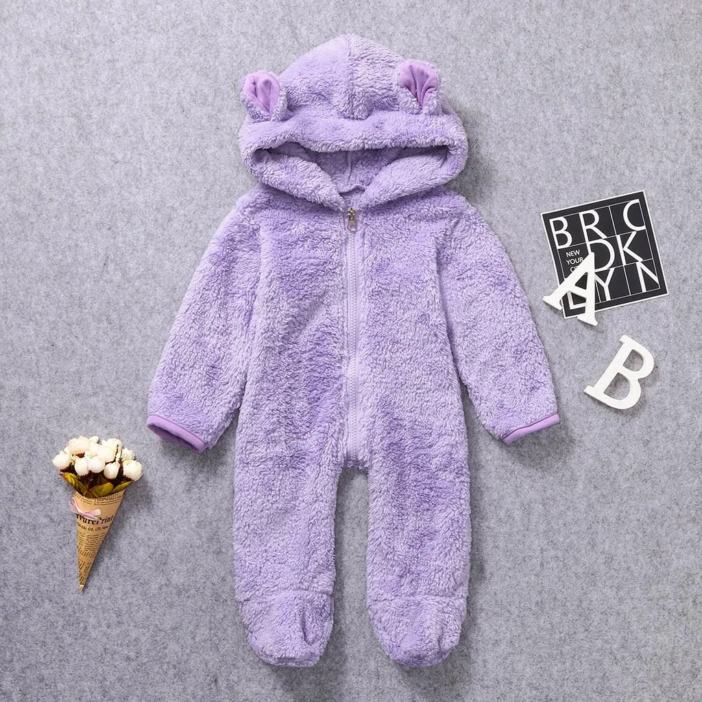 Детская зимняя куртка с ушками теплая флисовая куртка-комбинезон для девочек и