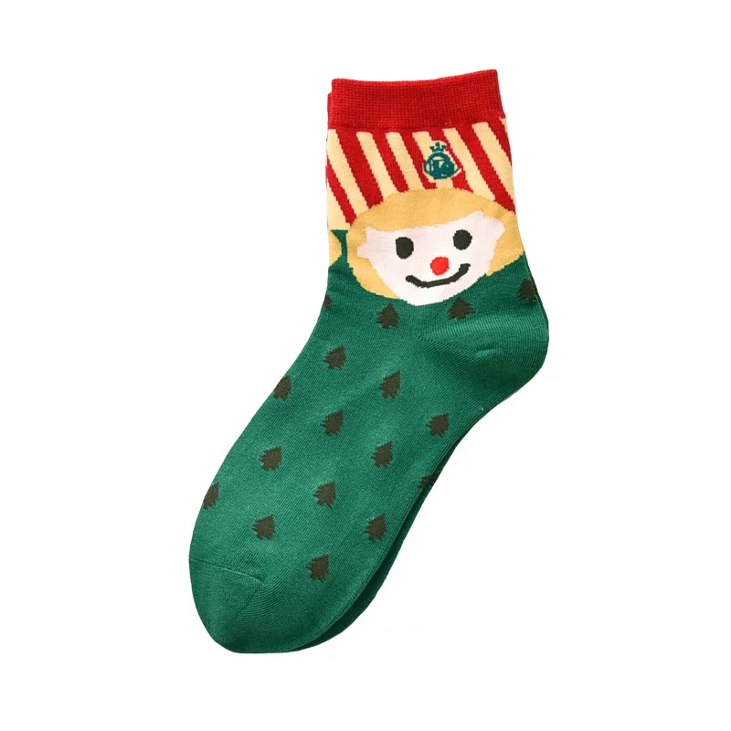 Носки женские хлопковые весна-лето 2020 г. с забавным принтом в Корейском стиле