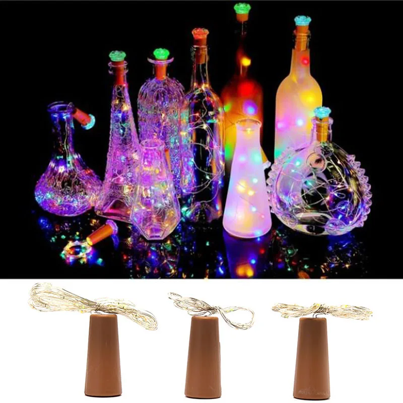 

1/2M Wine Bottle Fairy String Lights Battery Cork Shaped Xmas Wedding Party 30CM