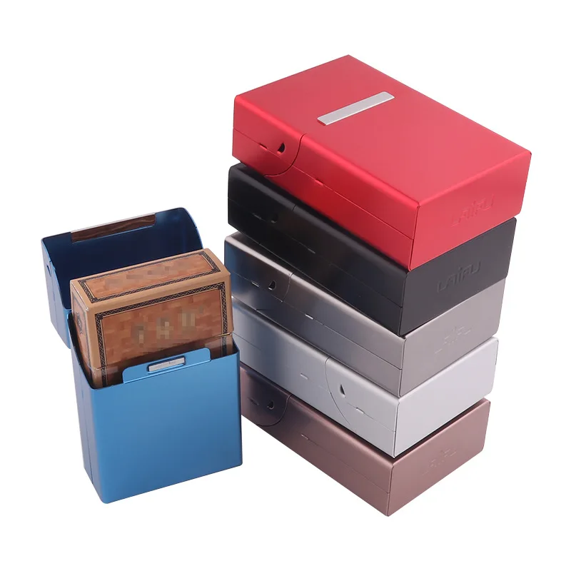 Портсигар чехол шлифованный алюминий металлический Карманный портсигар