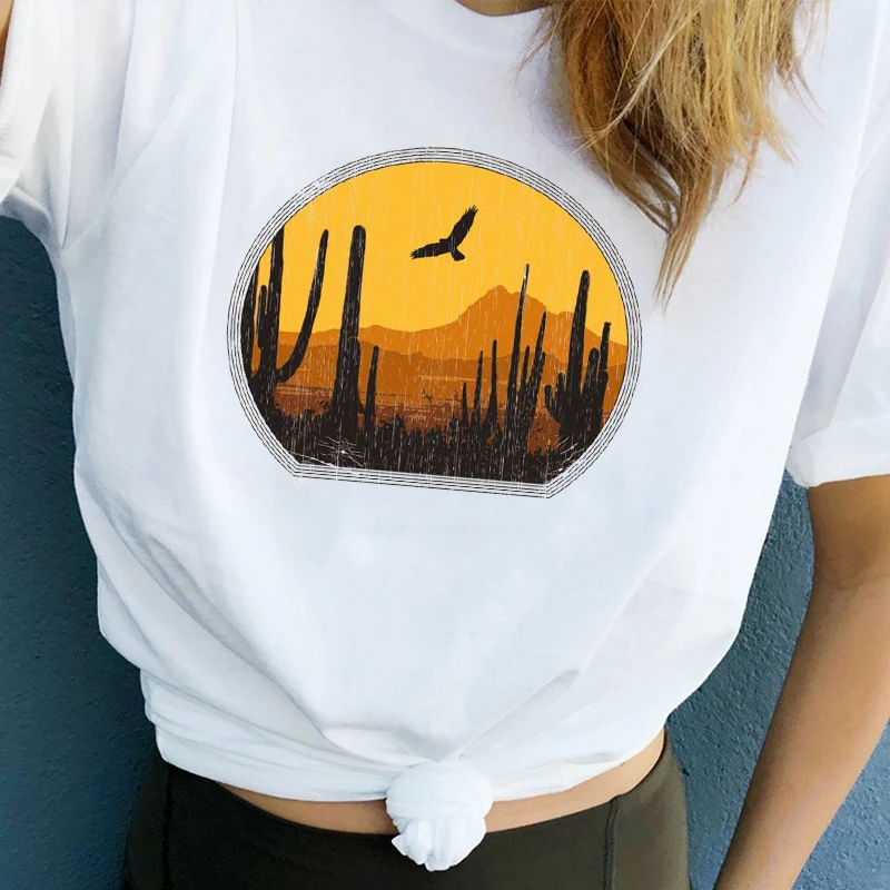 Женская летняя одежда Модный женский топ с принтом волны солнца океана