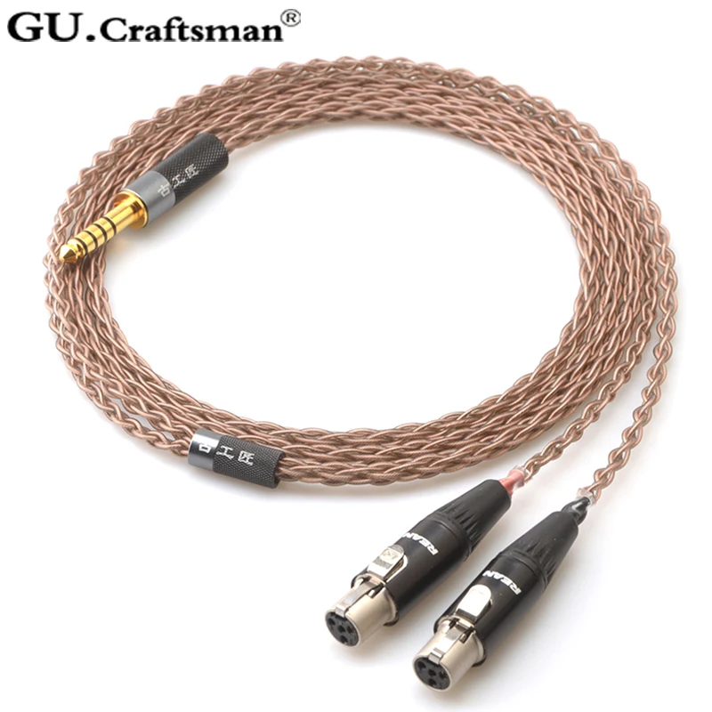 Кабель для наушников GUcraftsman 6N OCC медный осветительных приборов Φ LCD2 LCD3 4Pin XLR 2 5/4 4