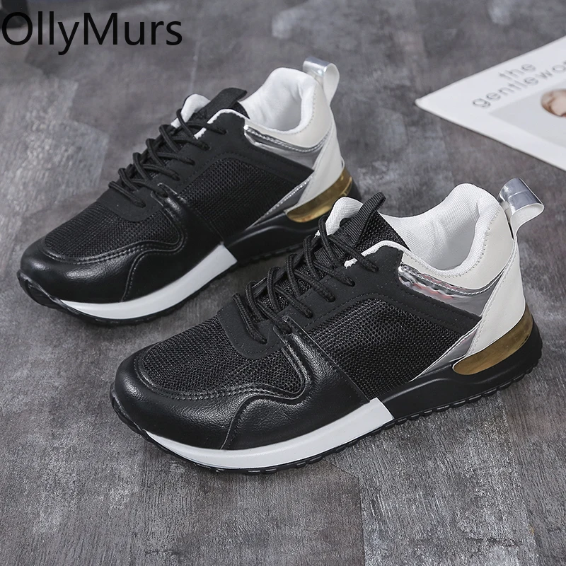 

Brand Design 2021 New Women Casual Shoes Height Increasing Sport Wedge Shoes Air Cushion Comfortable Sneakers Zapatos De Mujer