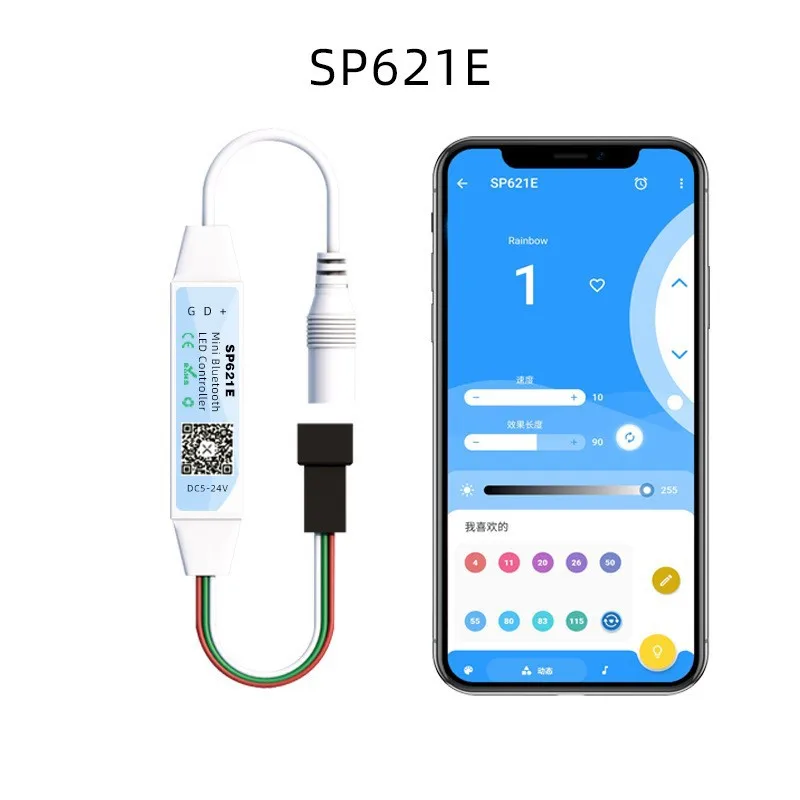 

Mini LED Strip Controller Bluetooth WS2812B WS2811 Addressable LED Controller 5~24V DC for Dream Color Rainbow LED Pixel Strip
