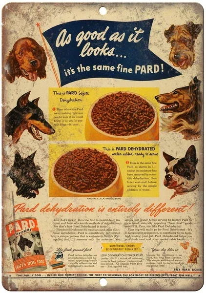 

Pard Swift's Dog Food Retro tin sign nostalgic ornament metal poster garage art deco bar cafe shop
