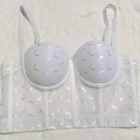 sexy bra mesh moon jacquard bra tube top sling women short retro small fresh vest underwear bra fp051