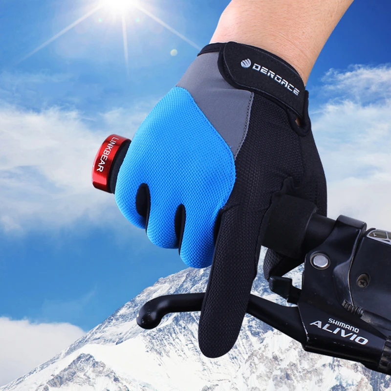 Демисезонные мужские и женские велосипедные перчатки с сенсорным экраном