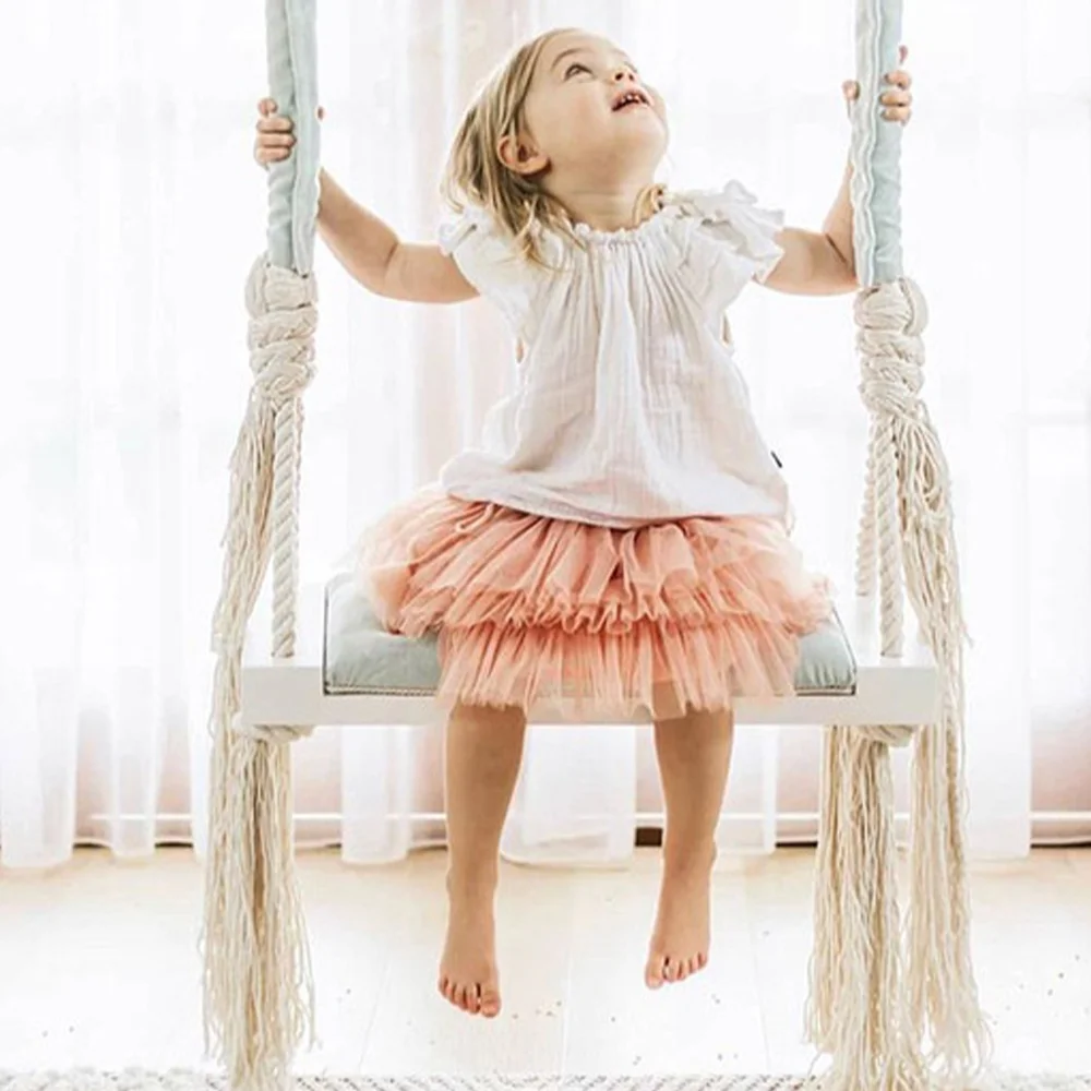 Hanging Wood Children Rocker Toy Bouncer Outside Indoor Kid 