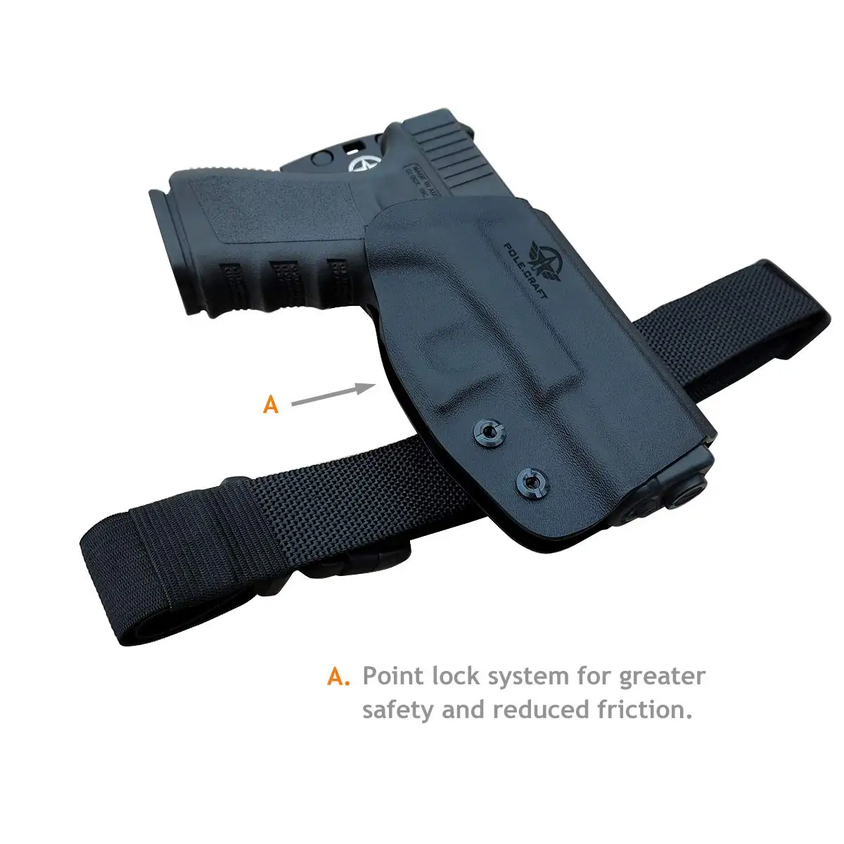 

PoLe.Craft Kydex OWB Holster For Glock 19 19x 23 25 32 17 22 31 26 27 33 (Gen 1-5) CZ P10 Gun Pistol Case Belt Outside Carry