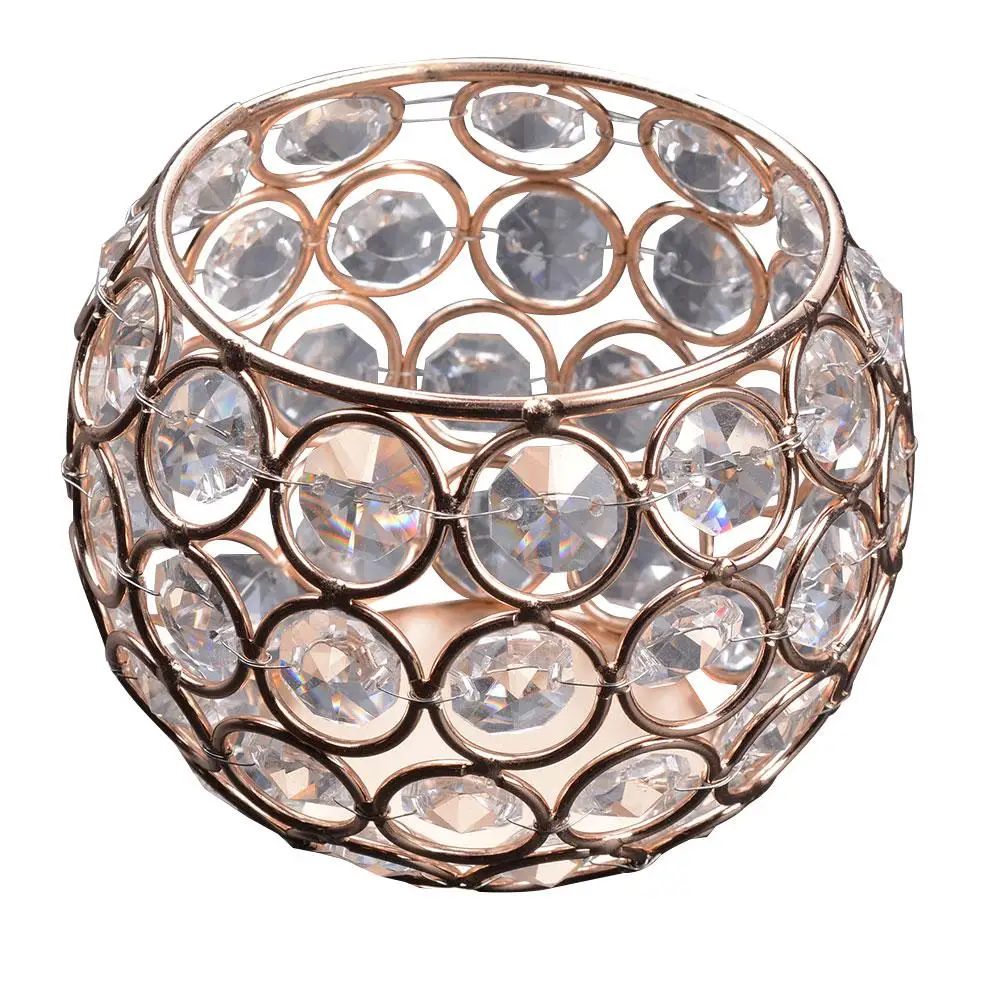 Ручной работы металлические стеклянные хрустальные подсвечники для праздничной