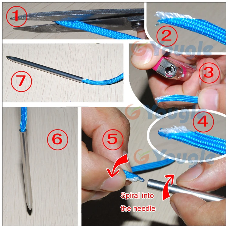 YOUGLE 2 шт./лот 3 &quotДжамбо из нержавеющей стали шнуровка плетение игла Fid для
