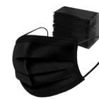 Маска черная одноразовая с активированным углем для защиты рта