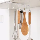 Стеллаж для кухонного шкафа, креативный двухрядный крючок из кованого железа, не требует гвоздей, для разделения покрытий