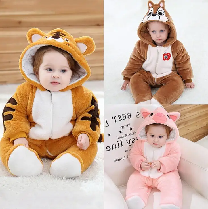 Детский утепленный комбинезон унисекс с пандой для малышей на весну и осень