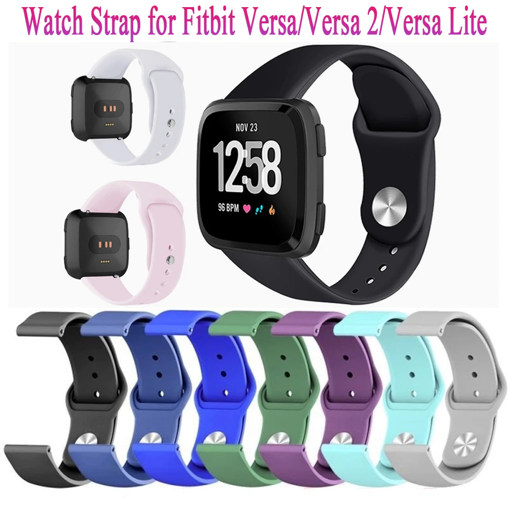 Мягкий силиконовый безопасный регулируемый ремешок для Fitbit Versa/Versa 2/Versa Lite, ремешок для браслета, ремешок для часов