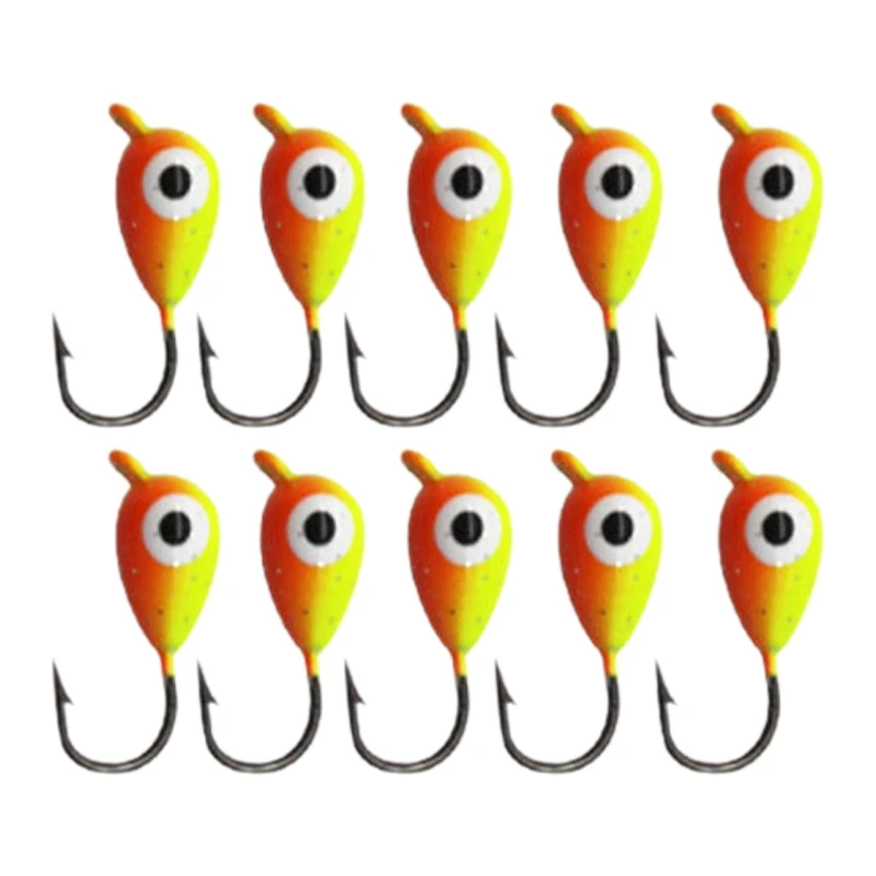 

Winter Ice Hook Drop Shape Fishing Lure Mini Metal Lead Head Hook Bait Fishing Tools Lure Fishing Accessories