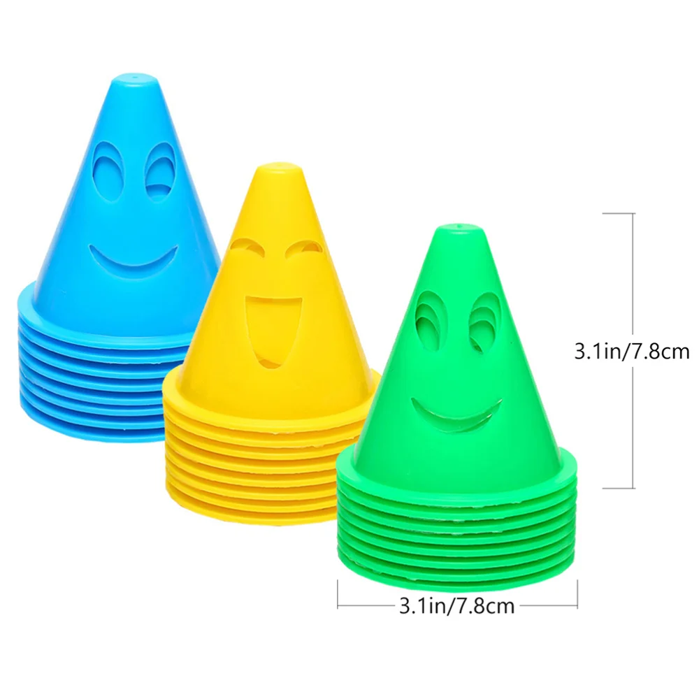 

24Pcs Windproof Roadblocks Sport Training Traffic Road Cones (Random Expression)