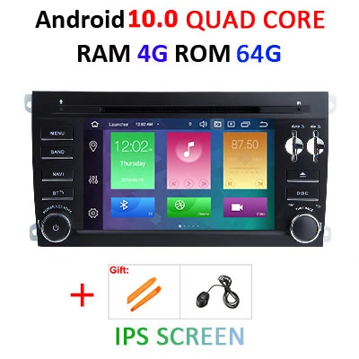 Ips DSP 4G 64G 8 Core 2 Din Android 10 Автомобильный мультимедийный dvd-плеер gps навигация для Porsche Cayenne S GTS 2003-2010 Автомагнитола FM - Цвет: 4G 64G IPS