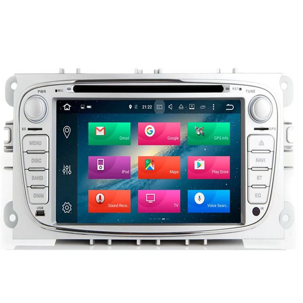 2 Din 7 &quotAndroid 10 4 + 64G Автомобильный dvd плеер радио онлайн карты GPS навигация WIFI для Ford