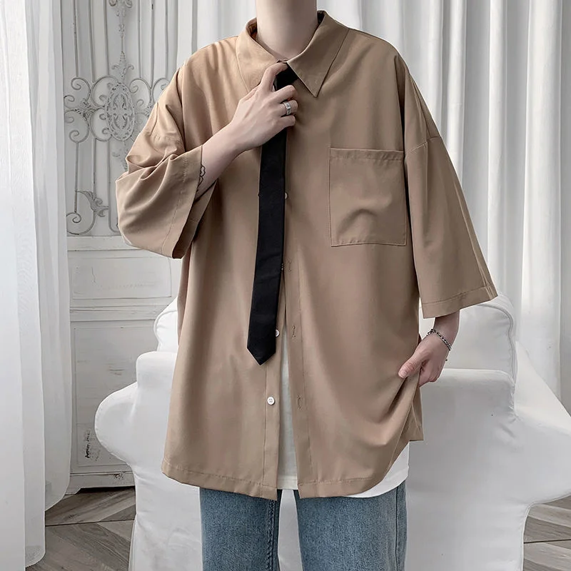 

2021 Men's Loose Cargo White Cotton Hawaiian Shirts Short Sleeve Social Shirts Camisa Masculina Streetwear Clothes Shirts M-3XL