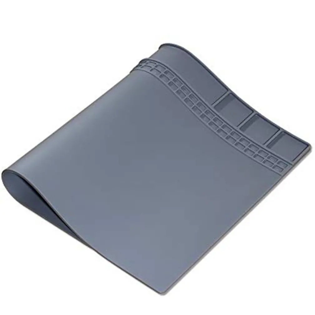 Magnetic Silicone Soldering Mat Insulation Repair Pad For Cellphone Welding Heat Resistant Station Iron Gray | Инструменты