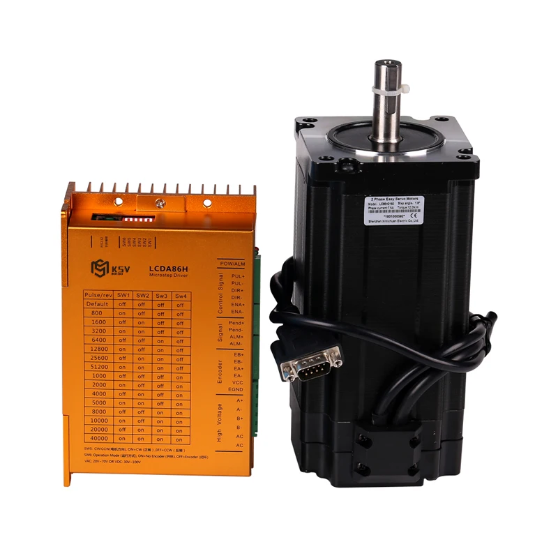 

4.5N.m Nema34 Closed Loop Stepper Motor 2-Phase Hybrid Driver Kit for CNC Router Engraving Closed Loop Motor Stepper