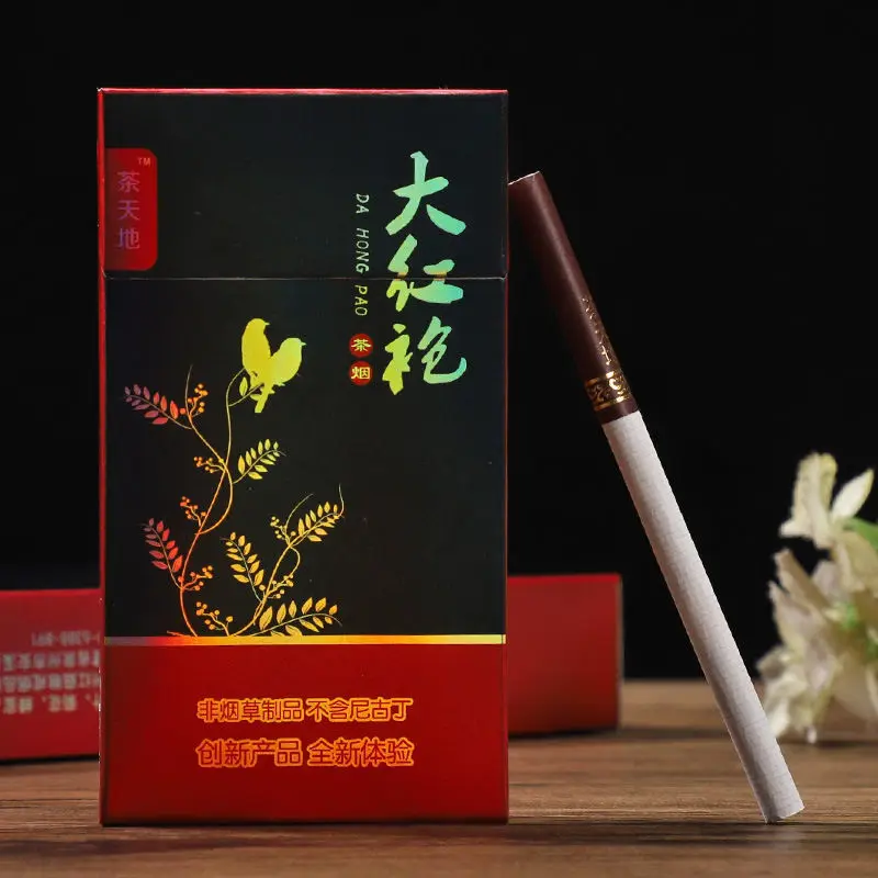 

Tea World Big Red Pouch Tea Smoke Cigarette Non-tobacco Products No Nicotine Thin Branch 10PCS