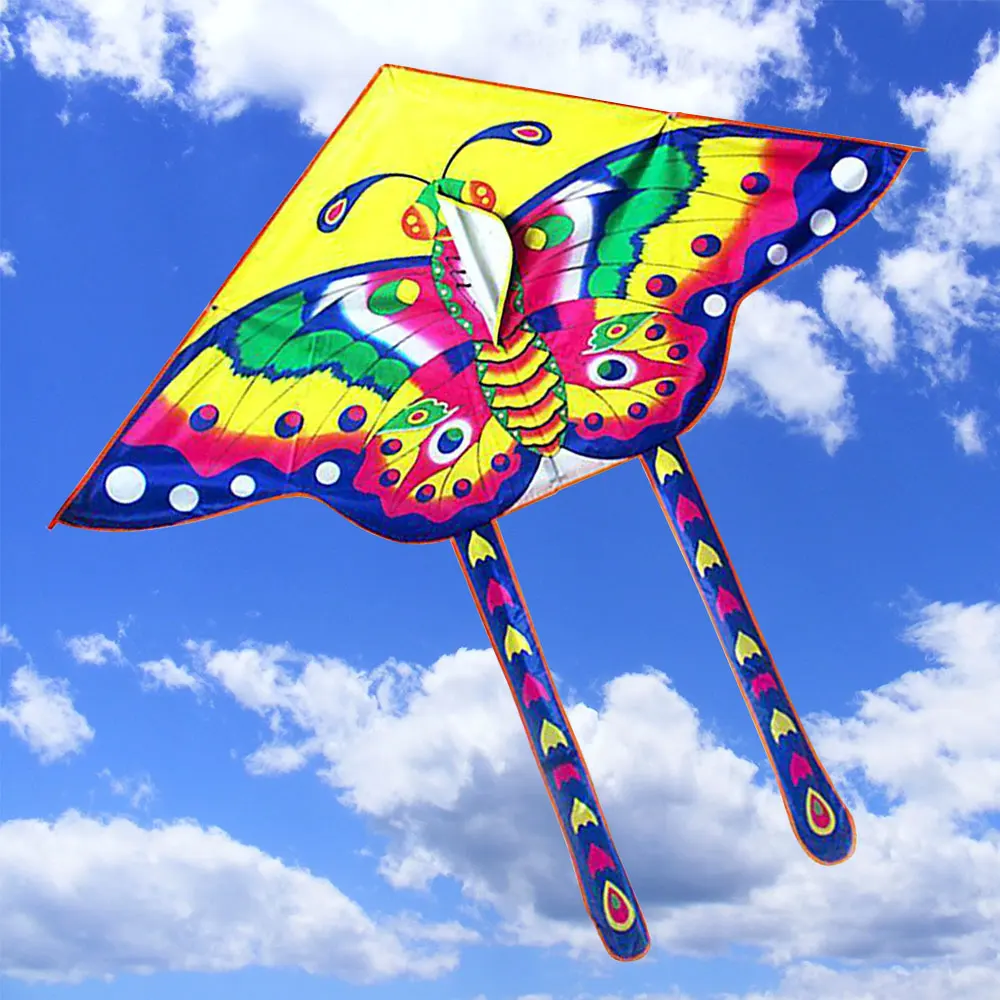 

2021 Hot Sale Outdoor Sports Butterfly Flying Kite with Winder Board String Children Kids Toy Game Colorful Kite Long Tail