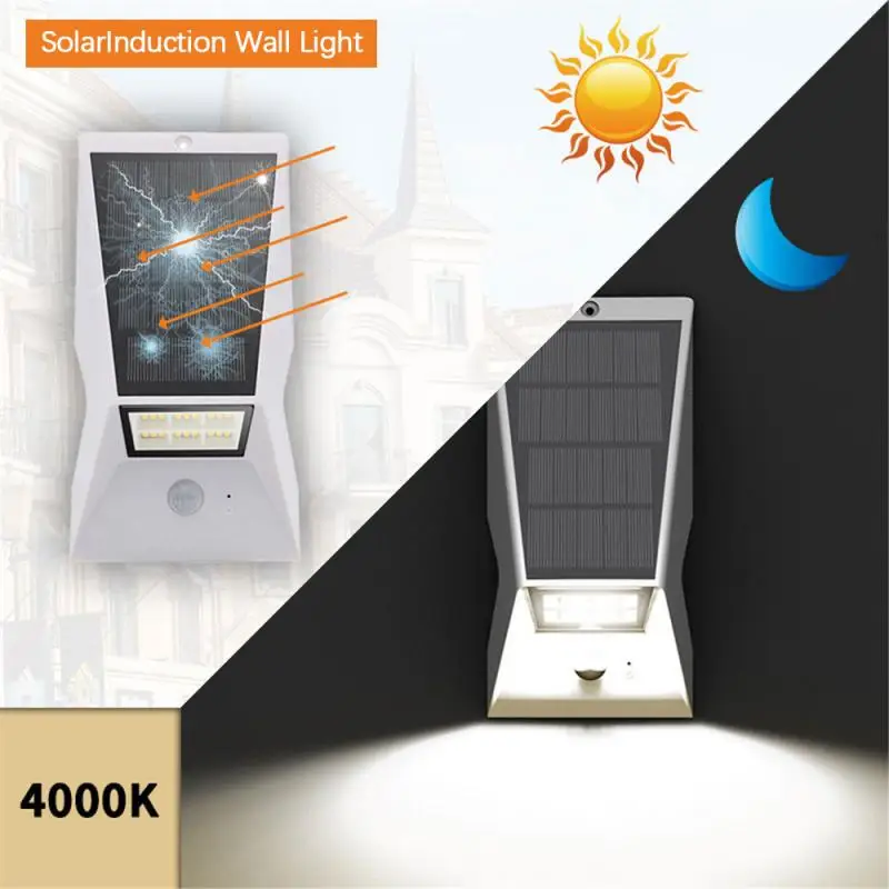 6000K светодиодный уличный фонарь на солнечной батарее для человеческого тела