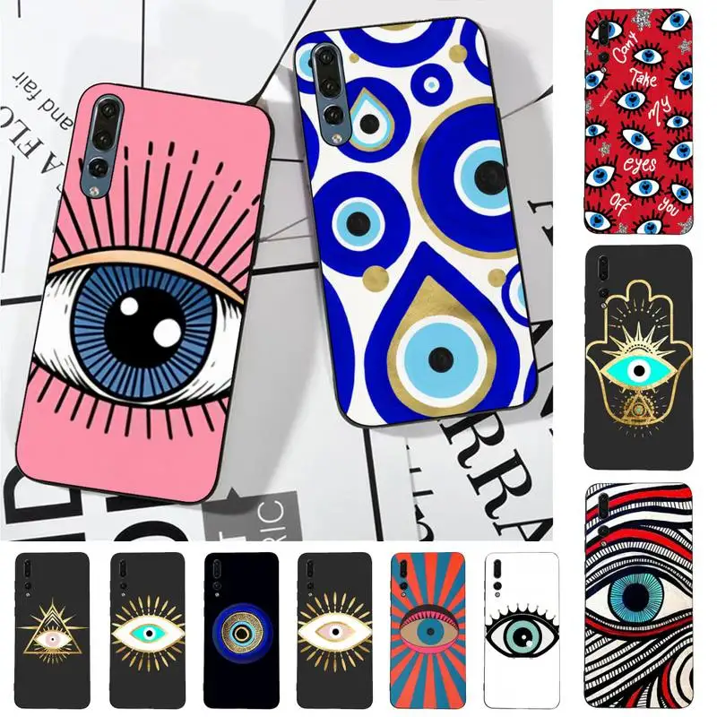 

TOPLBPCS Evil Eye Fashion Phone Case for Huawei P30 40 20 10 8 9 lite pro plus Psmart2019