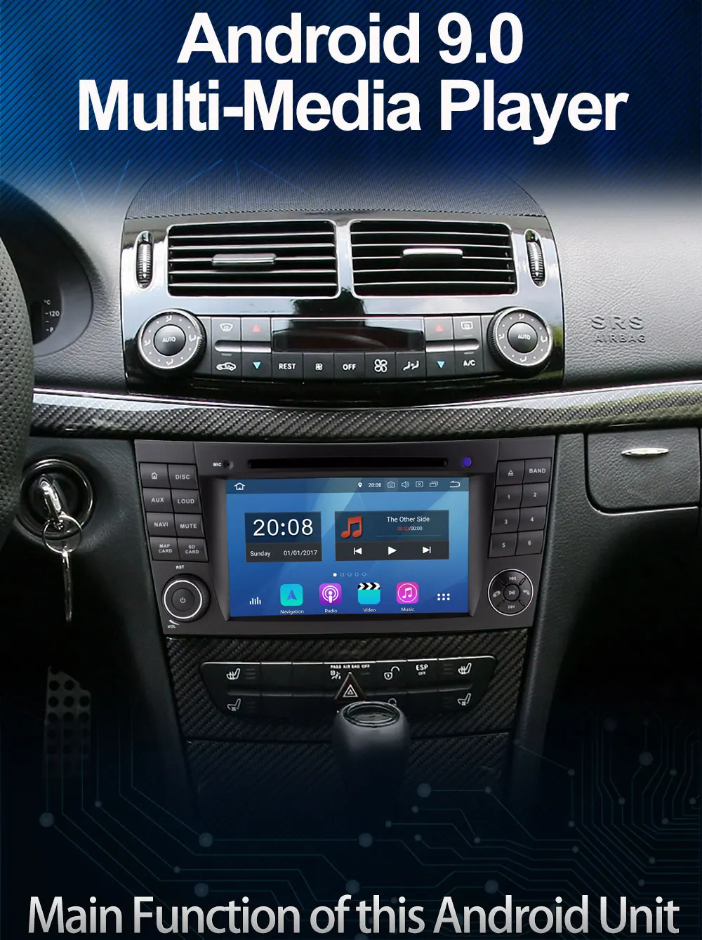 5 USB порт Android 9,0 PX6/Восьмиядерный 4 Гб ram автомобильный dvd-плеер для Mercedes Benz W211 W463 W219 W209 E G CLK CLS класс Автомагнитола