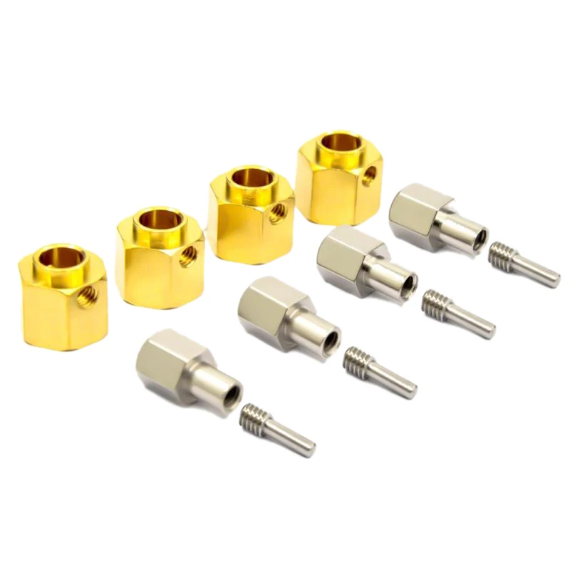 

4Pcs Heavy Brass 12Mm Wheel Hex Wheel Hub Extended Adapter For RC Crawler Traxxas TRX4 TRX6 Parts