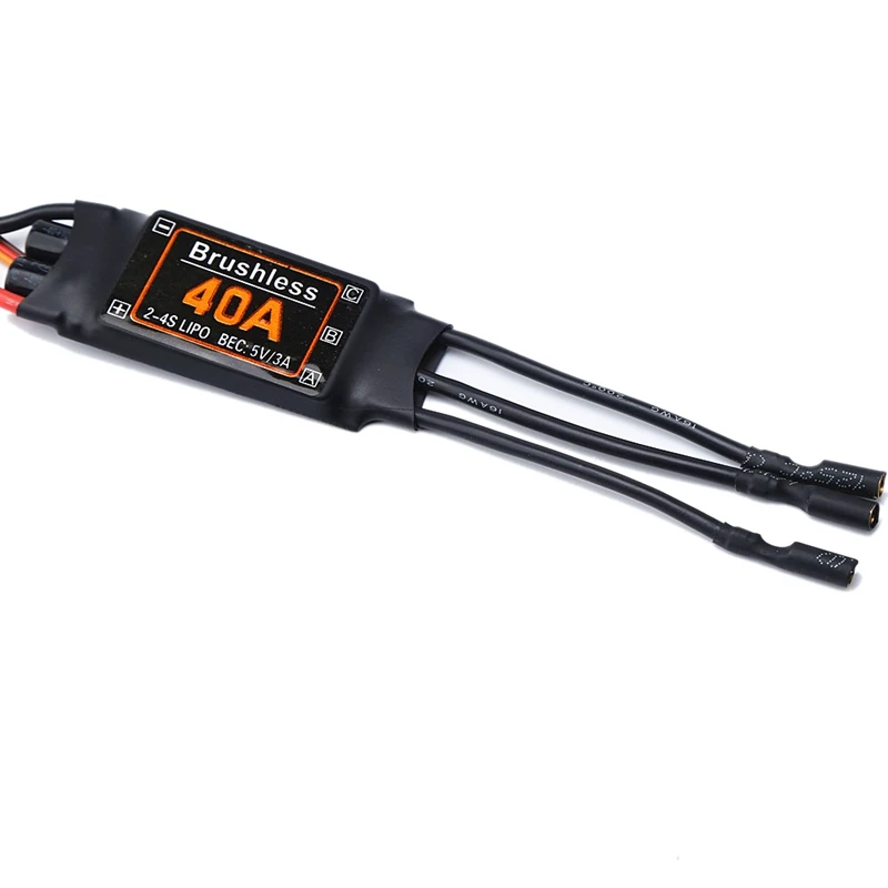 

40A Brushless ESC XT60 Plug Durable RC Airplanes Toys Accessories for RC Fixed Wing Plane Helicopter