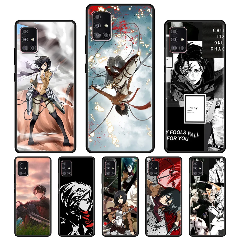 

Phone Case For Samsung Galaxy A03 A13 A12 A71 A51 A52 A21s A32 A31 A72 A41 A11 A22 A02 F42 Fundas Japan anime Attack On Titan