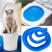 durable plastic cat toilet training kit litter box puppy cat litter mat cat toilet trainer toilet pet cleaning cat training tool
