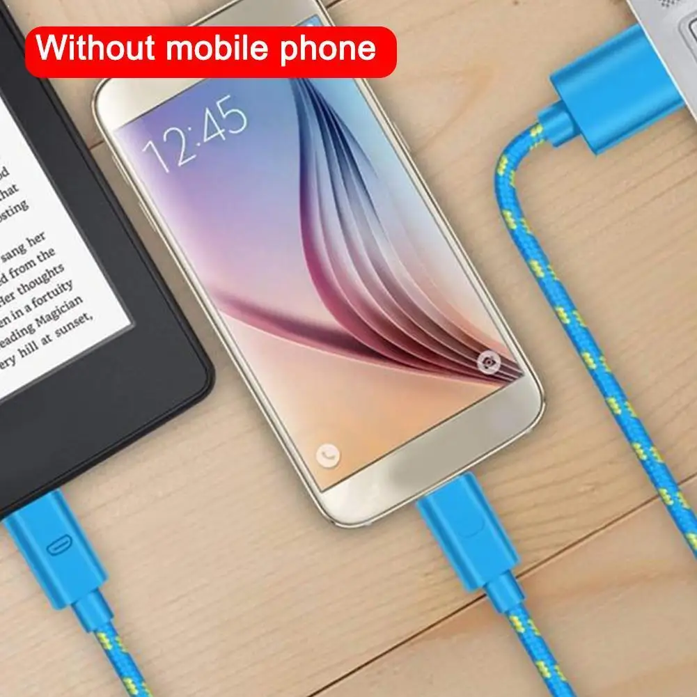 1 м нейлоновый Плетеный Micro USB кабель для синхронизации данных зарядное