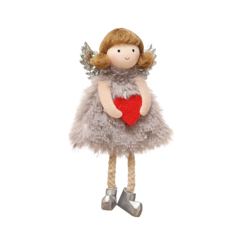 Симпатичная плюшевая кукла-Ангел в форме сердца подвесные украшения для