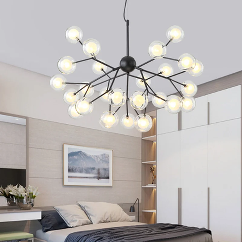 Современный светодиодный стеклянный подвесной светильник в скандинавском стиле