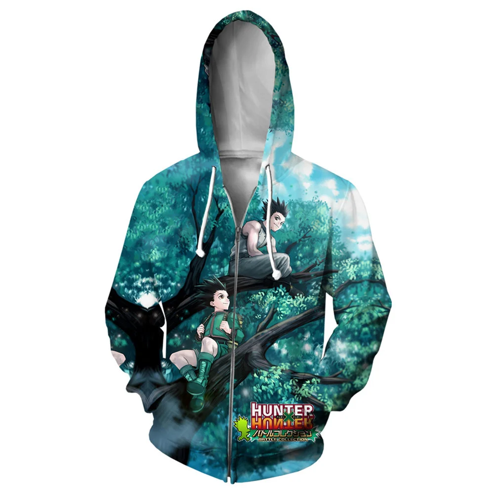 

CLOOCL Hot Sale Anime Hunter X Hunter 3D Print Fashion Harajuku Sweatshirt Zip Hoodie Men Women Streetwear Top Men Clothing