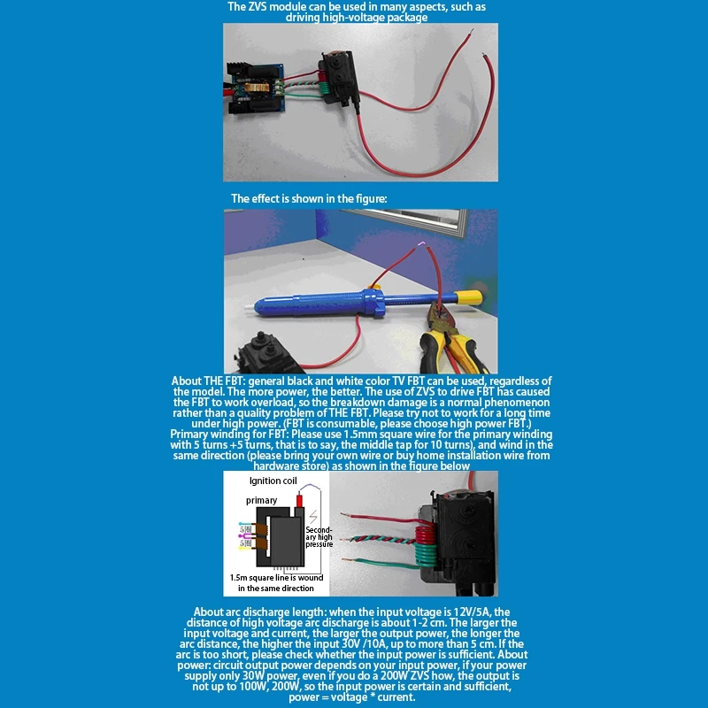 

ZVS Tesla Coil Marx Generator DC 12V-30V 20A 1000W High Voltage Power Supply Assembly Board